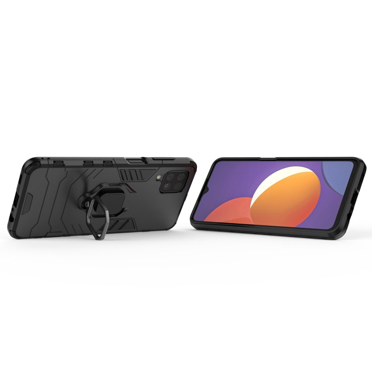 For Samsung Galaxy M12 Shockproof PC + TPU Protective Case with Magnetic Ring Holder