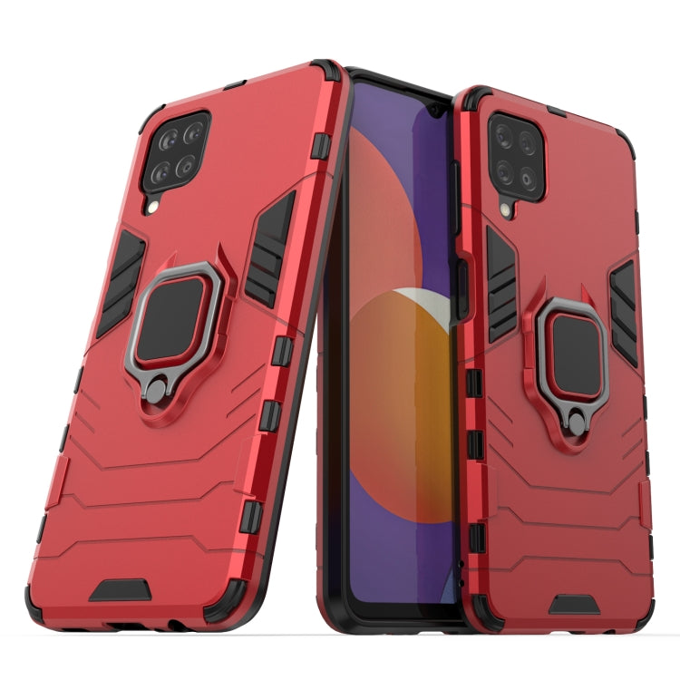 For Samsung Galaxy M12 Shockproof PC + TPU Protective Case with Magnetic Ring Holder
