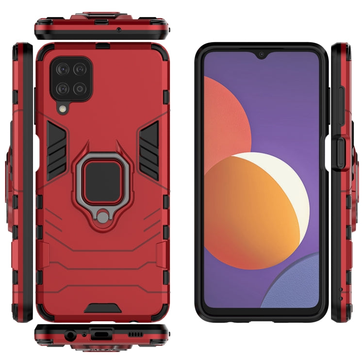 For Samsung Galaxy M12 Shockproof PC + TPU Protective Case with Magnetic Ring Holder