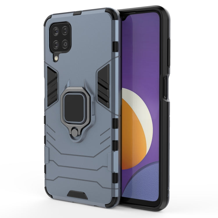 For Samsung Galaxy M12 Shockproof PC + TPU Protective Case with Magnetic Ring Holder