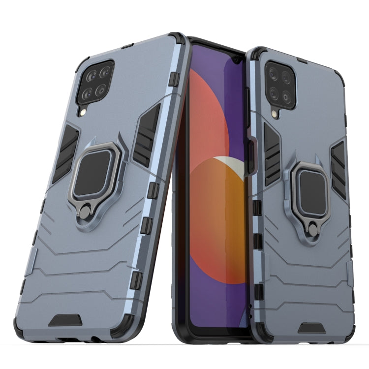 For Samsung Galaxy M12 Shockproof PC + TPU Protective Case with Magnetic Ring Holder