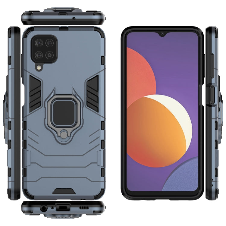 For Samsung Galaxy M12 Shockproof PC + TPU Protective Case with Magnetic Ring Holder