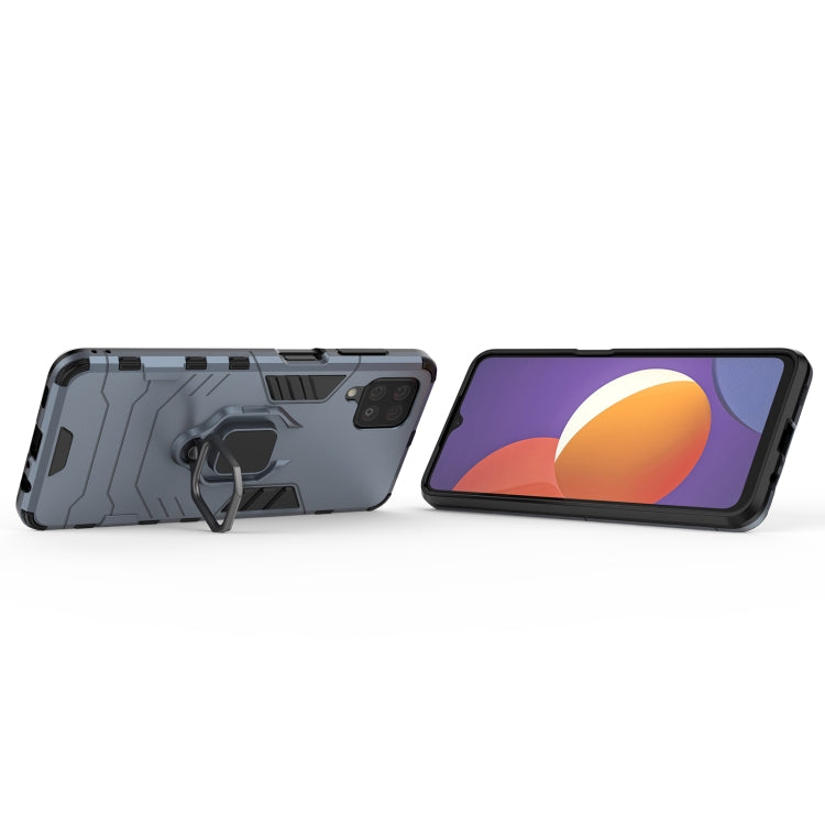For Samsung Galaxy M12 Shockproof PC + TPU Protective Case with Magnetic Ring Holder