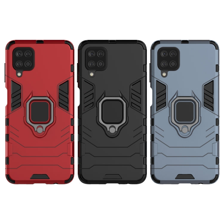 For Samsung Galaxy M12 Shockproof PC + TPU Protective Case with Magnetic Ring Holder