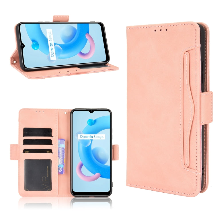 For OPPO Realme C11 2021 / C20 / C20A Skin Feel Calf Pattern Horizontal Flip Leather Case with Holder & Card Slots & Photo Frame