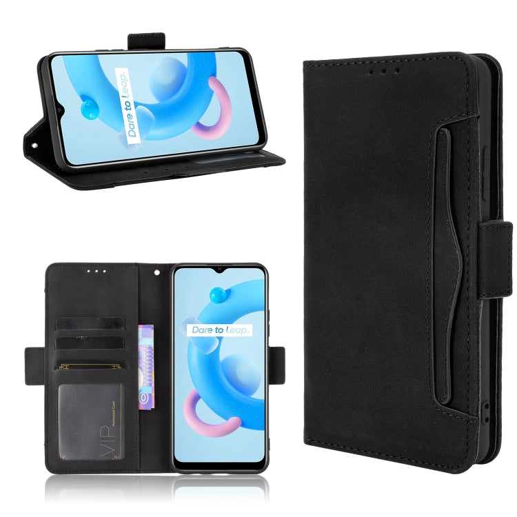 For OPPO Realme C11 2021 / C20 / C20A Skin Feel Calf Pattern Horizontal Flip Leather Case with Holder & Card Slots & Photo Frame