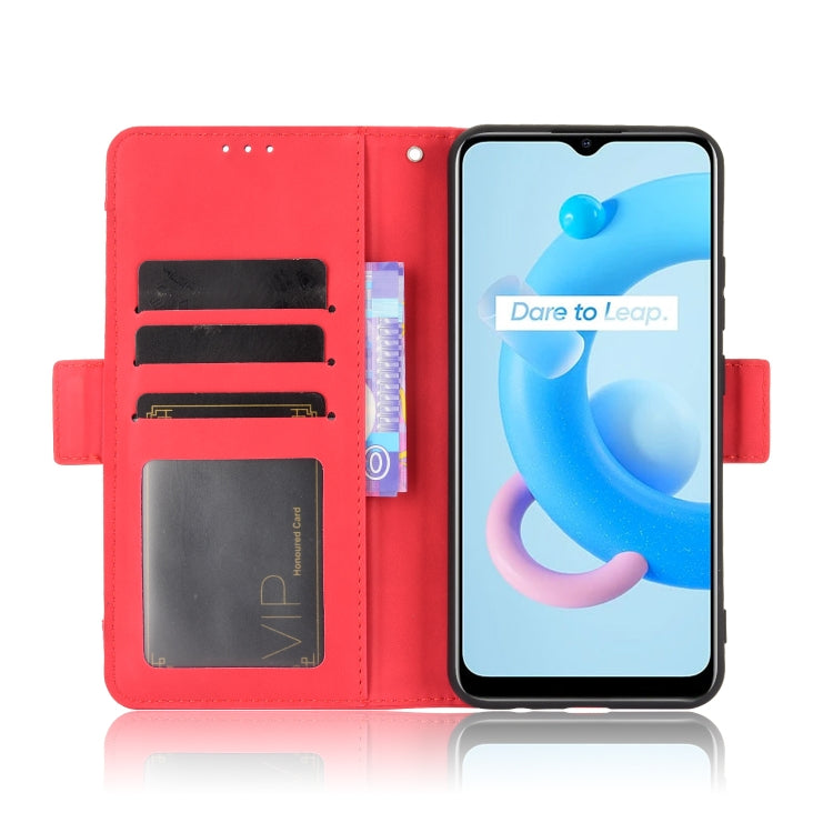 For OPPO Realme C11 2021 / C20 / C20A Skin Feel Calf Pattern Horizontal Flip Leather Case with Holder & Card Slots & Photo Frame