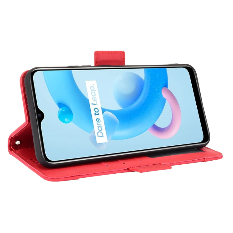 For OPPO Realme C11 2021 / C20 / C20A Skin Feel Calf Pattern Horizontal Flip Leather Case with Holder & Card Slots & Photo Frame