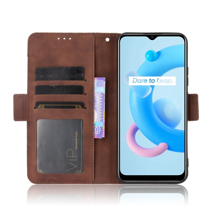 For OPPO Realme C11 2021 / C20 / C20A Skin Feel Calf Pattern Horizontal Flip Leather Case with Holder & Card Slots & Photo Frame