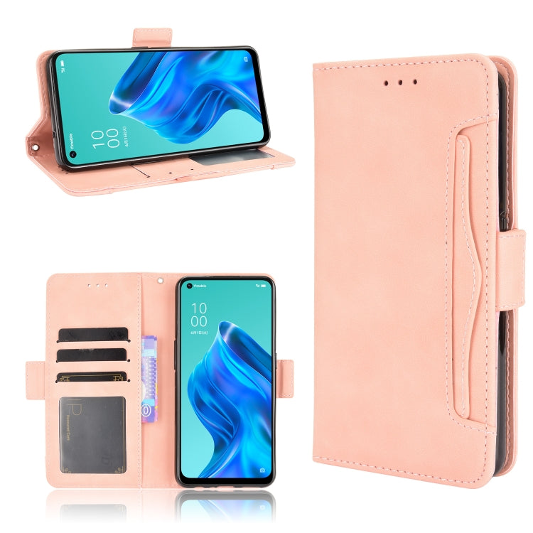 For OPPO Reno5 A Skin Feel Calf Pattern Horizontal Flip Leather Case with Holder & Card Slots & Photo Frame