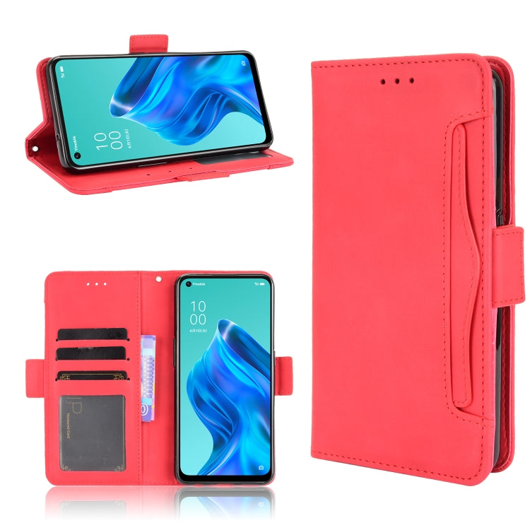 For OPPO Reno5 A Skin Feel Calf Pattern Horizontal Flip Leather Case with Holder & Card Slots & Photo Frame