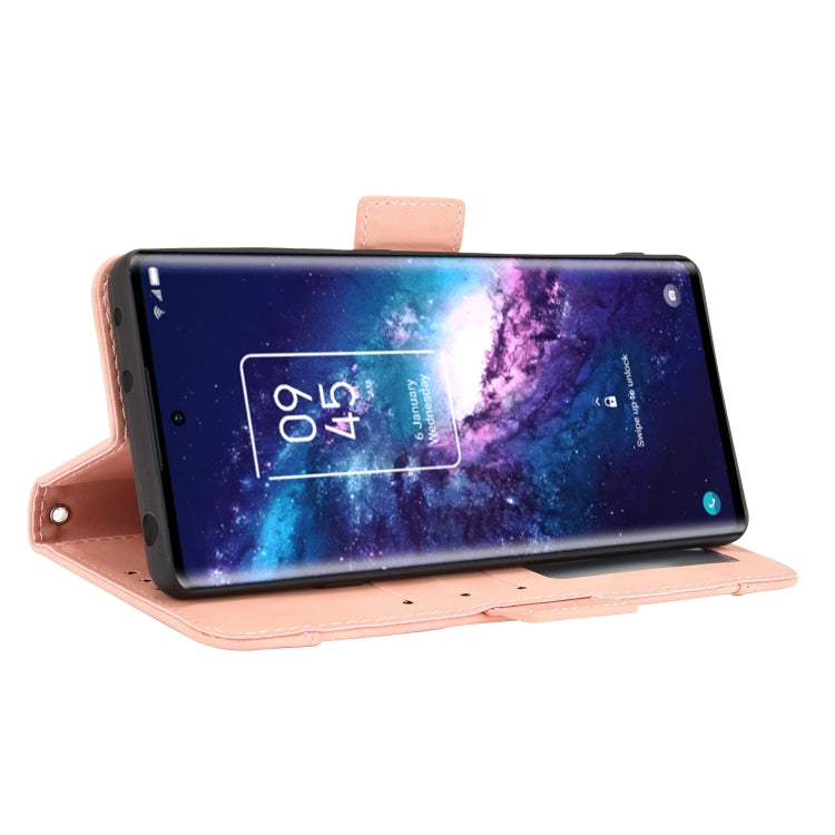 For TCL 20 Pro 5G Skin Feel Calf Pattern Horizontal Flip Leather Case with Holder & Card Slots & Photo Frame
