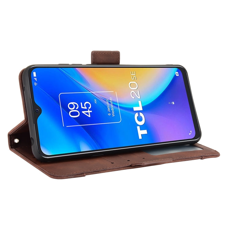 For TCL 20 SE Skin Feel Calf Pattern Horizontal Flip Leather Case with Holder & Card Slots & Photo Frame