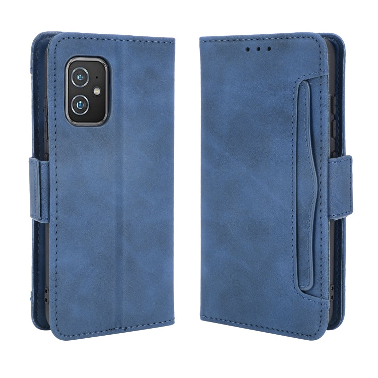 For Asus Zenfone 8 ZS590KS Skin Feel Calf Pattern Horizontal Flip Leather Case with Holder & Card Slots & Photo Frame