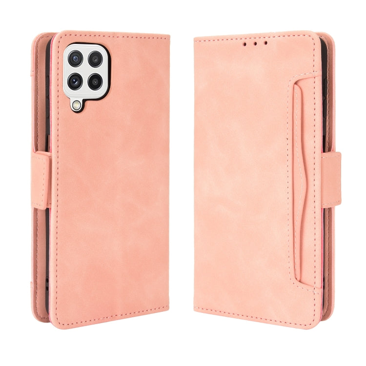 For Samsung Galaxy A22 4G Skin Feel Calf Pattern Horizontal Flip Leather Case with Holder & Card Slots & Photo Frame