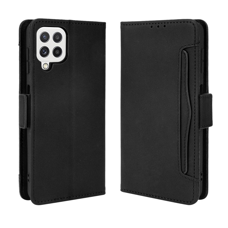 For Samsung Galaxy A22 4G Skin Feel Calf Pattern Horizontal Flip Leather Case with Holder & Card Slots & Photo Frame