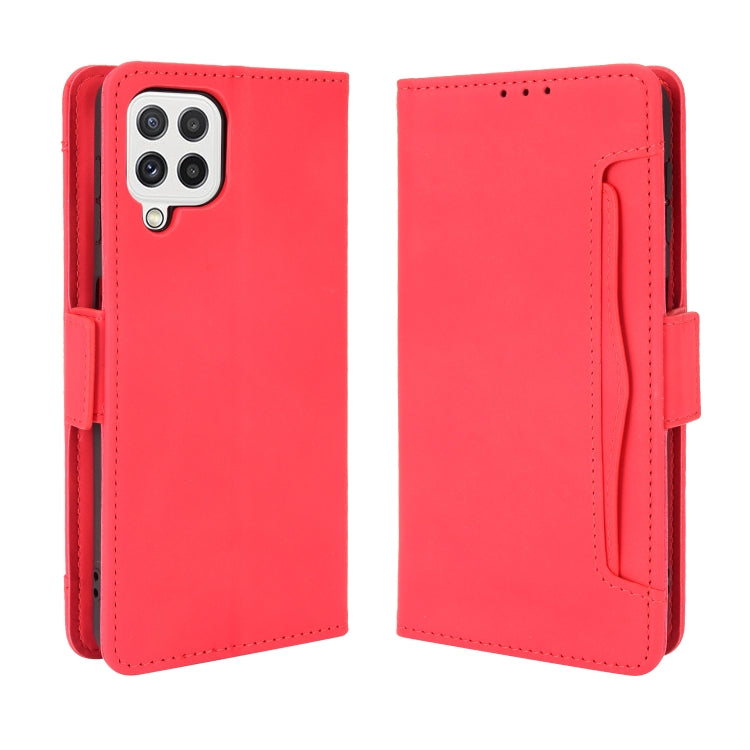 For Samsung Galaxy A22 4G Skin Feel Calf Pattern Horizontal Flip Leather Case with Holder & Card Slots & Photo Frame