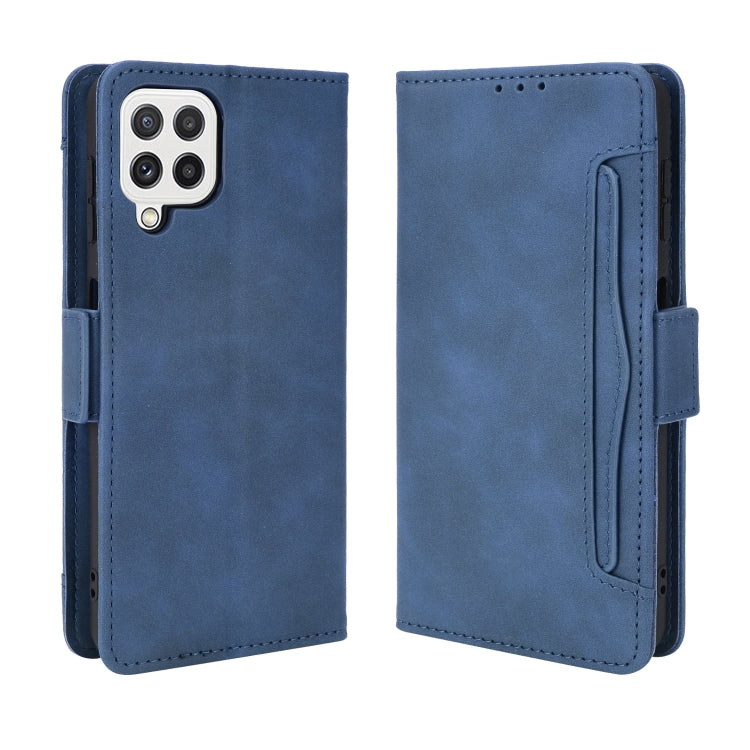 For Samsung Galaxy A22 4G Skin Feel Calf Pattern Horizontal Flip Leather Case with Holder & Card Slots & Photo Frame