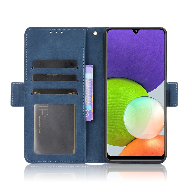 For Samsung Galaxy A22 4G Skin Feel Calf Pattern Horizontal Flip Leather Case with Holder & Card Slots & Photo Frame