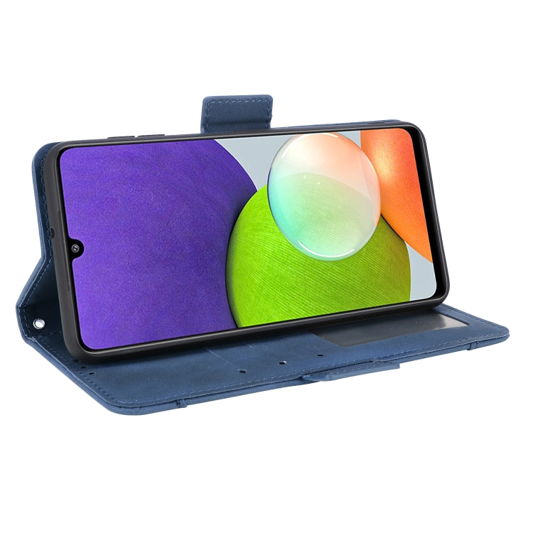For Samsung Galaxy A22 4G Skin Feel Calf Pattern Horizontal Flip Leather Case with Holder & Card Slots & Photo Frame