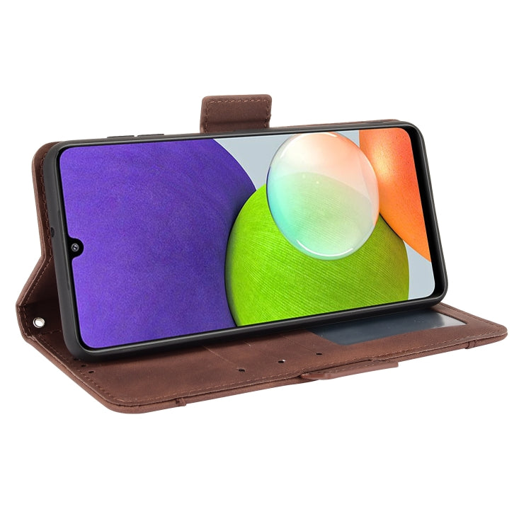 For Samsung Galaxy A22 4G Skin Feel Calf Pattern Horizontal Flip Leather Case with Holder & Card Slots & Photo Frame