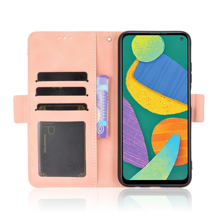 For Samsung Galaxy F52 5G Skin Feel Calf Pattern Horizontal Flip Leather Case with Holder & Card Slots & Photo Frame