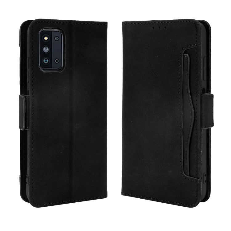 For Samsung Galaxy F52 5G Skin Feel Calf Pattern Horizontal Flip Leather Case with Holder & Card Slots & Photo Frame