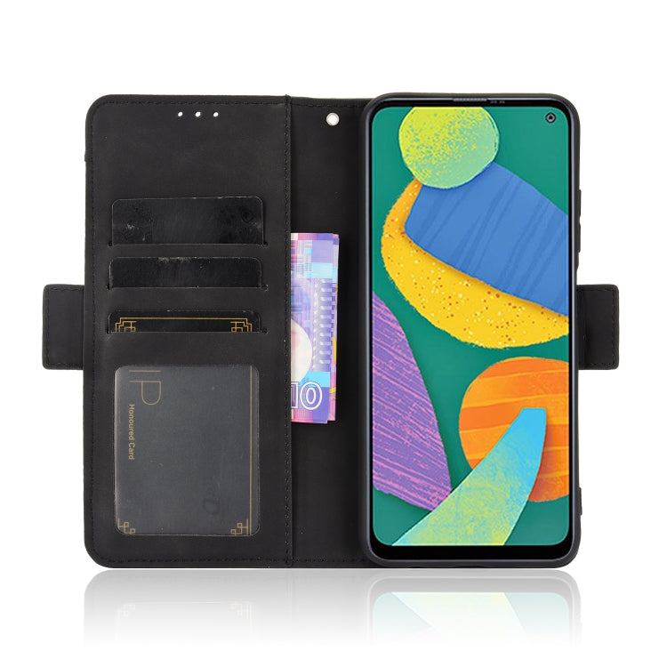 For Samsung Galaxy F52 5G Skin Feel Calf Pattern Horizontal Flip Leather Case with Holder & Card Slots & Photo Frame