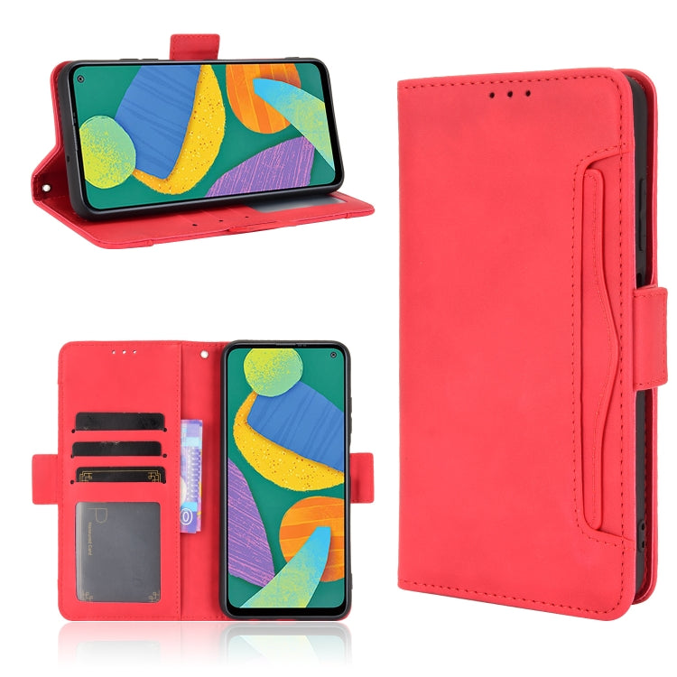 For Samsung Galaxy F52 5G Skin Feel Calf Pattern Horizontal Flip Leather Case with Holder & Card Slots & Photo Frame