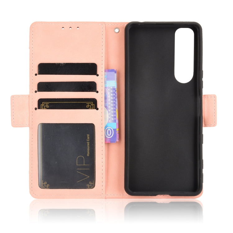 For Sony Xperia 5 III Skin Feel Calf Pattern Horizontal Flip Leather Case with Holder & Card Slots & Photo Frame