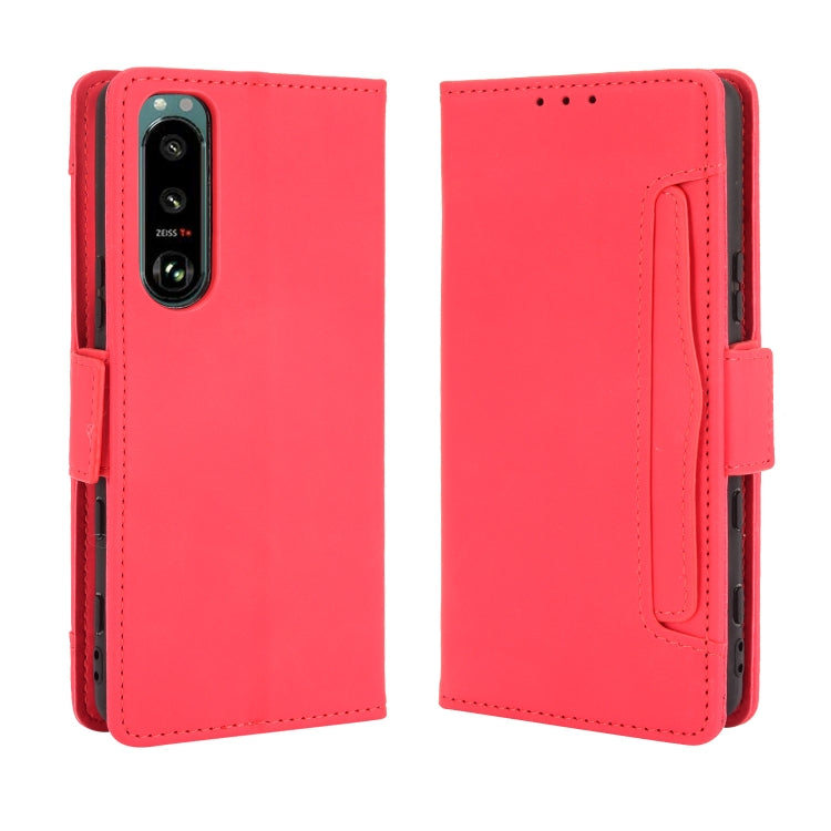 For Sony Xperia 5 III Skin Feel Calf Pattern Horizontal Flip Leather Case with Holder & Card Slots & Photo Frame
