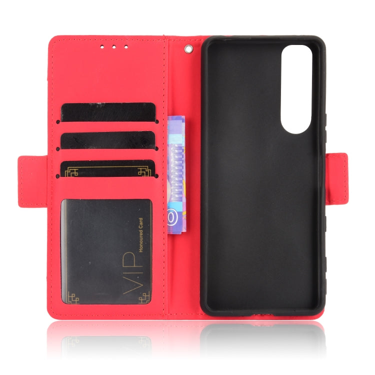 For Sony Xperia 5 III Skin Feel Calf Pattern Horizontal Flip Leather Case with Holder & Card Slots & Photo Frame