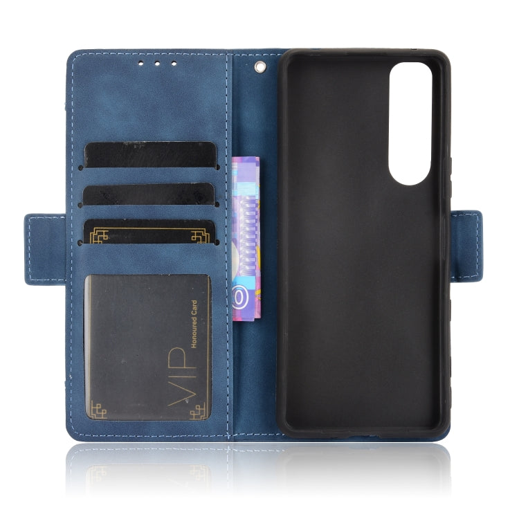 For Sony Xperia 5 III Skin Feel Calf Pattern Horizontal Flip Leather Case with Holder & Card Slots & Photo Frame