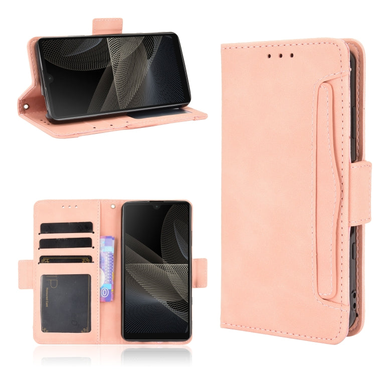 For Sony Xperia Ace II SO-41B Skin Feel Calf Pattern Horizontal Flip Leather Case with Holder & Card Slots & Photo Frame