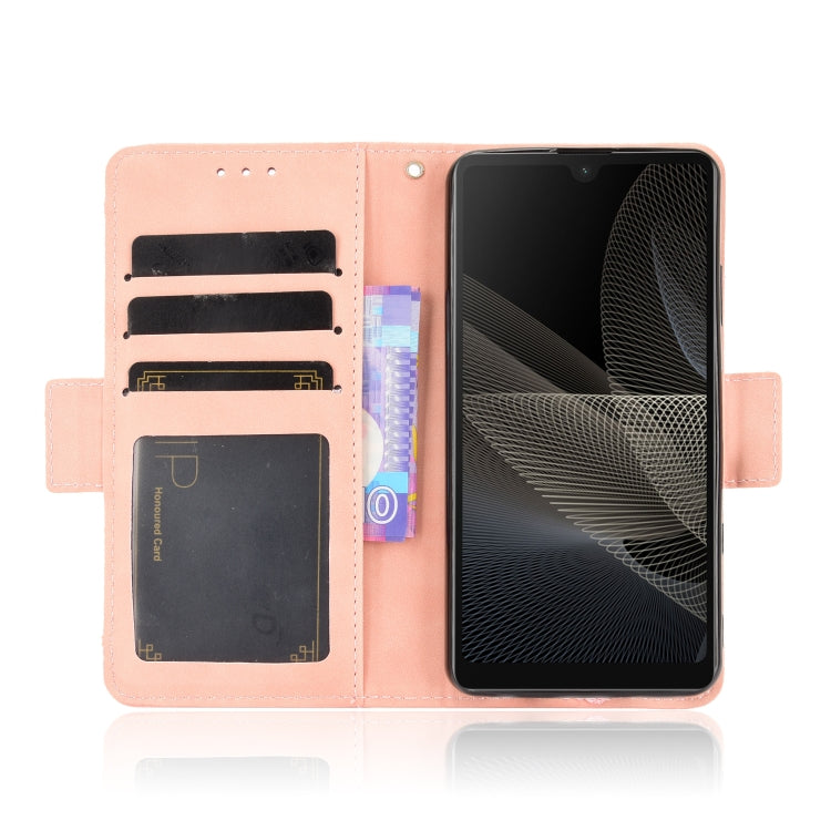For Sony Xperia Ace II SO-41B Skin Feel Calf Pattern Horizontal Flip Leather Case with Holder & Card Slots & Photo Frame