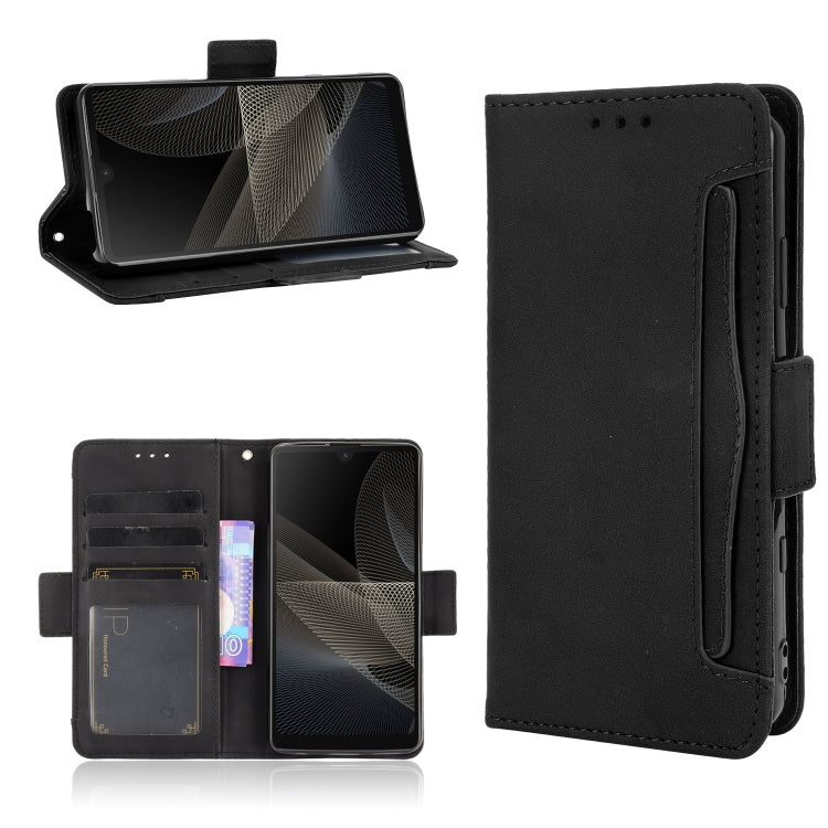 For Sony Xperia Ace II SO-41B Skin Feel Calf Pattern Horizontal Flip Leather Case with Holder & Card Slots & Photo Frame