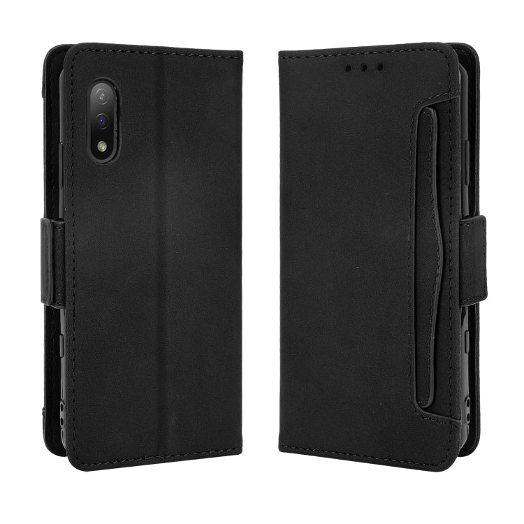 For Sony Xperia Ace II SO-41B Skin Feel Calf Pattern Horizontal Flip Leather Case with Holder & Card Slots & Photo Frame