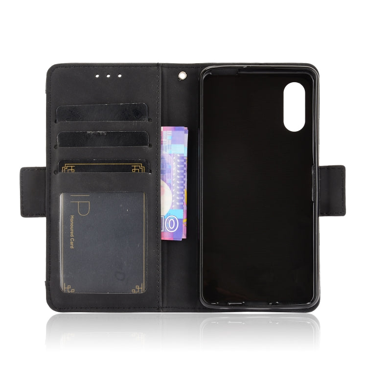 For Sony Xperia Ace II SO-41B Skin Feel Calf Pattern Horizontal Flip Leather Case with Holder & Card Slots & Photo Frame