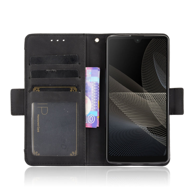 For Sony Xperia Ace II SO-41B Skin Feel Calf Pattern Horizontal Flip Leather Case with Holder & Card Slots & Photo Frame