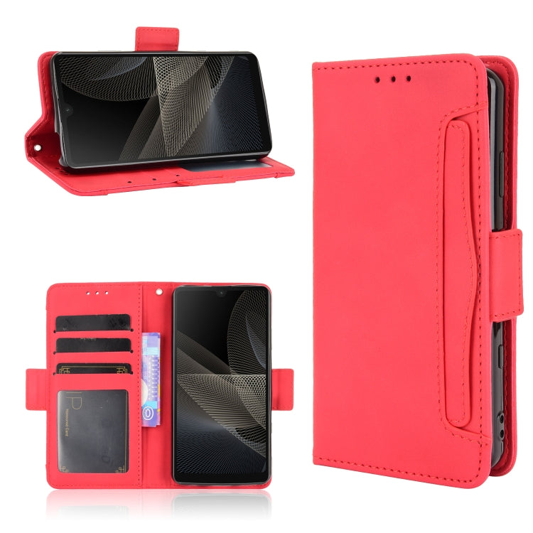 For Sony Xperia Ace II SO-41B Skin Feel Calf Pattern Horizontal Flip Leather Case with Holder & Card Slots & Photo Frame