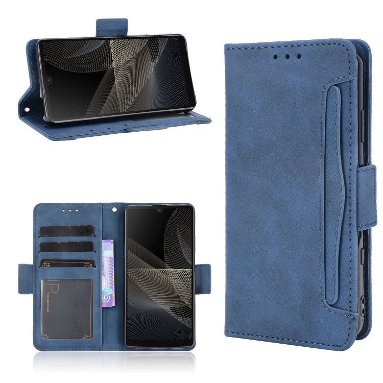For Sony Xperia Ace II SO-41B Skin Feel Calf Pattern Horizontal Flip Leather Case with Holder & Card Slots & Photo Frame