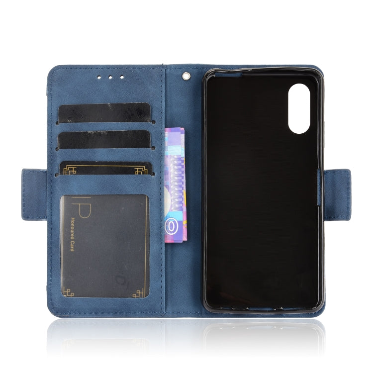 For Sony Xperia Ace II SO-41B Skin Feel Calf Pattern Horizontal Flip Leather Case with Holder & Card Slots & Photo Frame