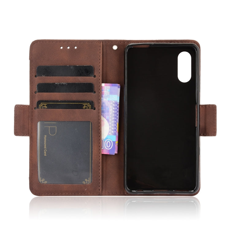 For Sony Xperia Ace II SO-41B Skin Feel Calf Pattern Horizontal Flip Leather Case with Holder & Card Slots & Photo Frame