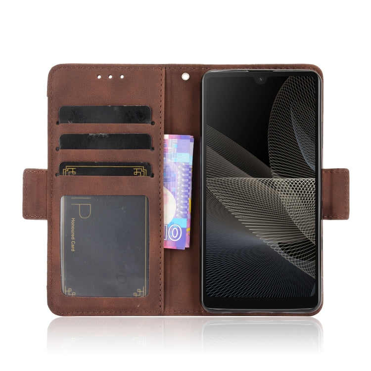 For Sony Xperia Ace II SO-41B Skin Feel Calf Pattern Horizontal Flip Leather Case with Holder & Card Slots & Photo Frame