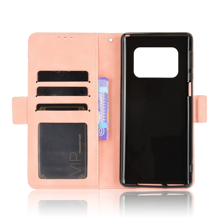 For Sharp Aquos R6 Skin Feel Calf Pattern Horizontal Flip Leather Case with Holder & Card Slots & Photo Frame