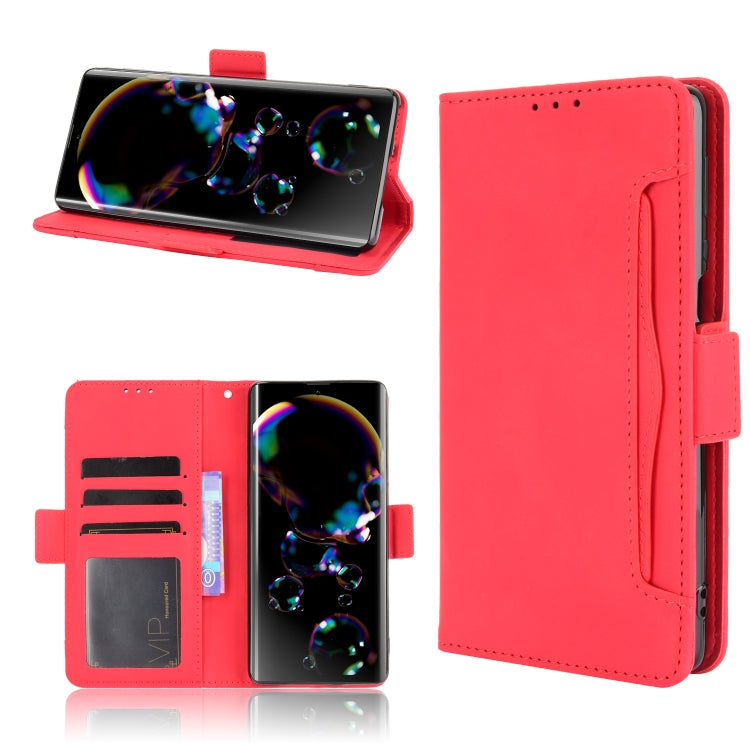For Sharp Aquos R6 Skin Feel Calf Pattern Horizontal Flip Leather Case with Holder & Card Slots & Photo Frame