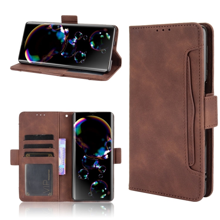 For Sharp Aquos R6 Skin Feel Calf Pattern Horizontal Flip Leather Case with Holder & Card Slots & Photo Frame