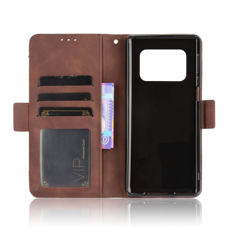 For Sharp Aquos R6 Skin Feel Calf Pattern Horizontal Flip Leather Case with Holder & Card Slots & Photo Frame