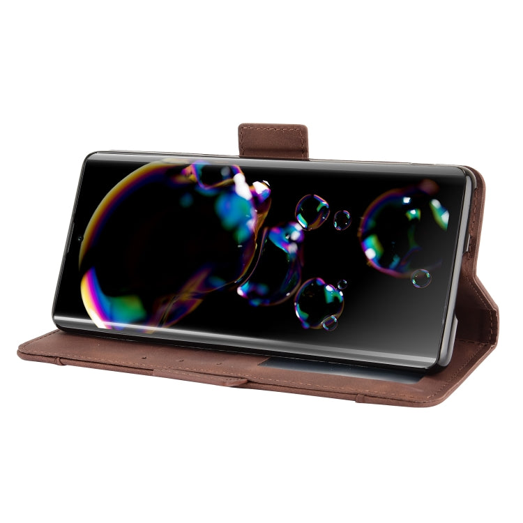 For Sharp Aquos R6 Skin Feel Calf Pattern Horizontal Flip Leather Case with Holder & Card Slots & Photo Frame