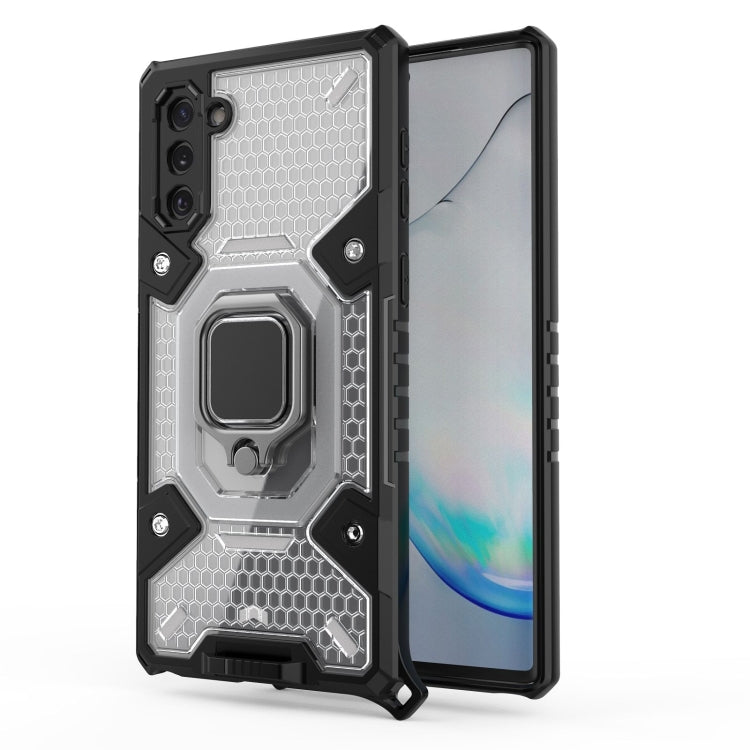 For Samsung Galaxy Note10 Space PC+TPU Ring Holder Protective Case